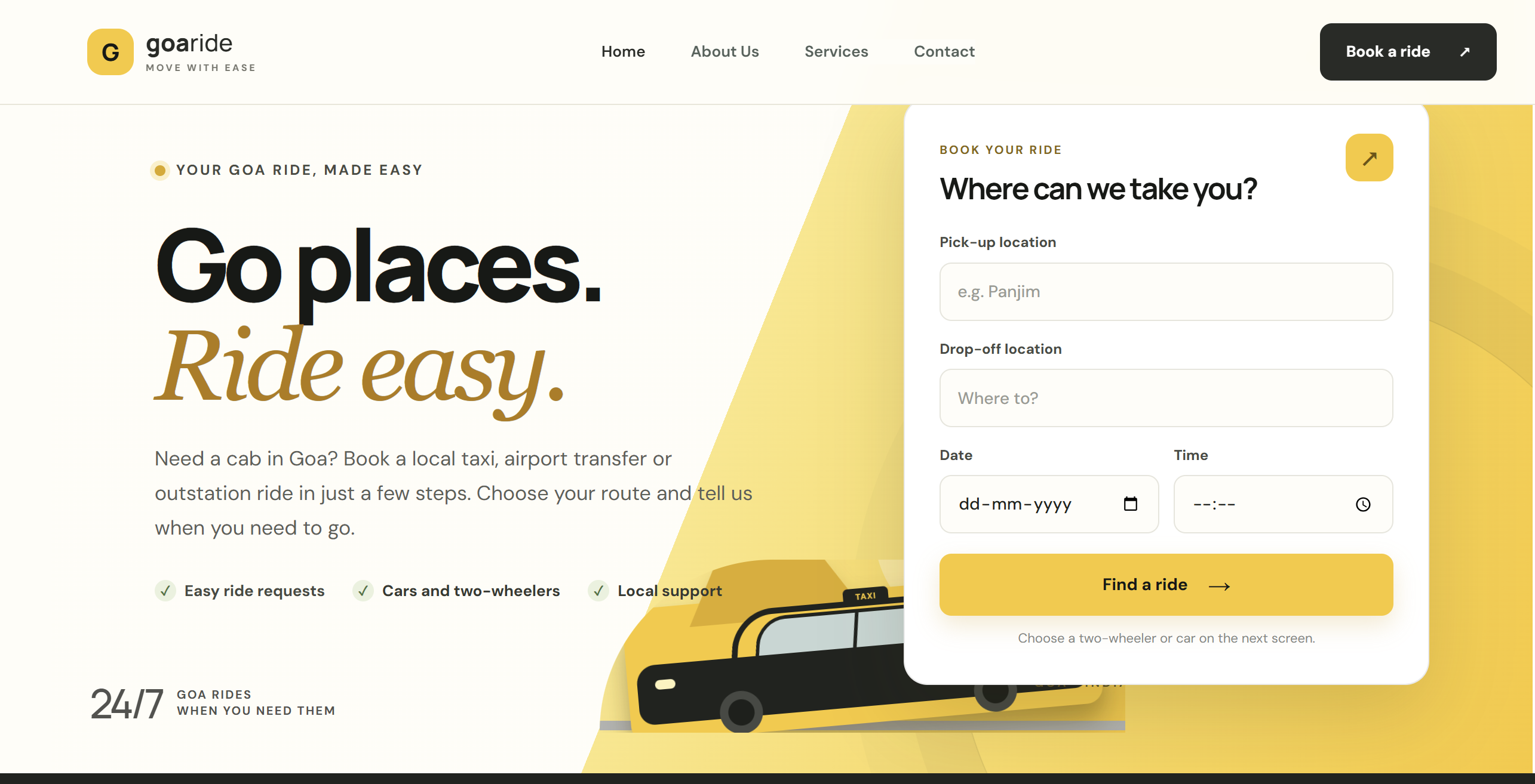 Preview of Taxi Apps